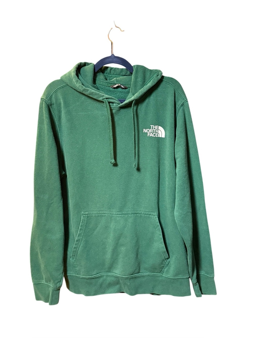 THE NORTH FACE Large Green Box Logo Never Stop Exploring Hoodie